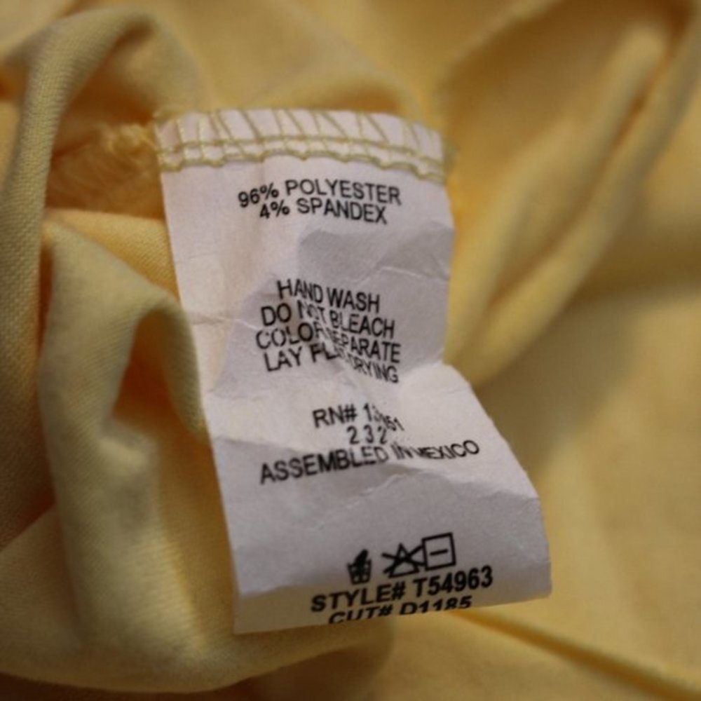 Gaze Light Yellow Short Sleeve Bodysuit M - Picture 7 of 7